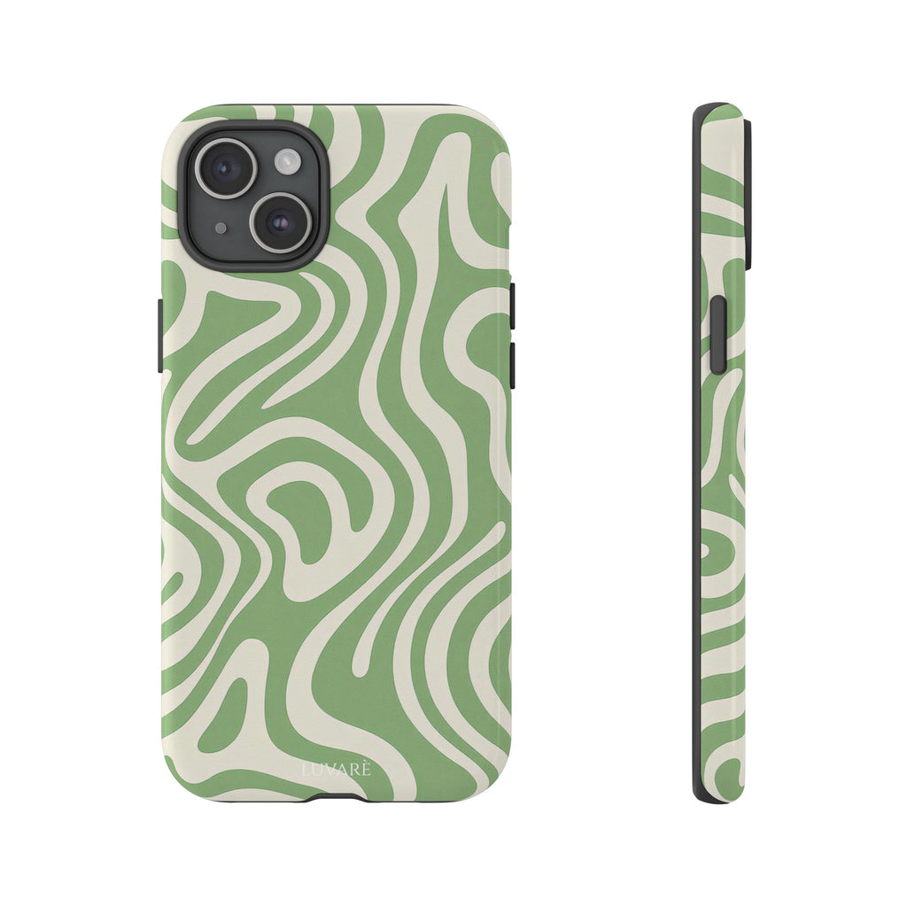 Abstract Green Swirl Phone Case