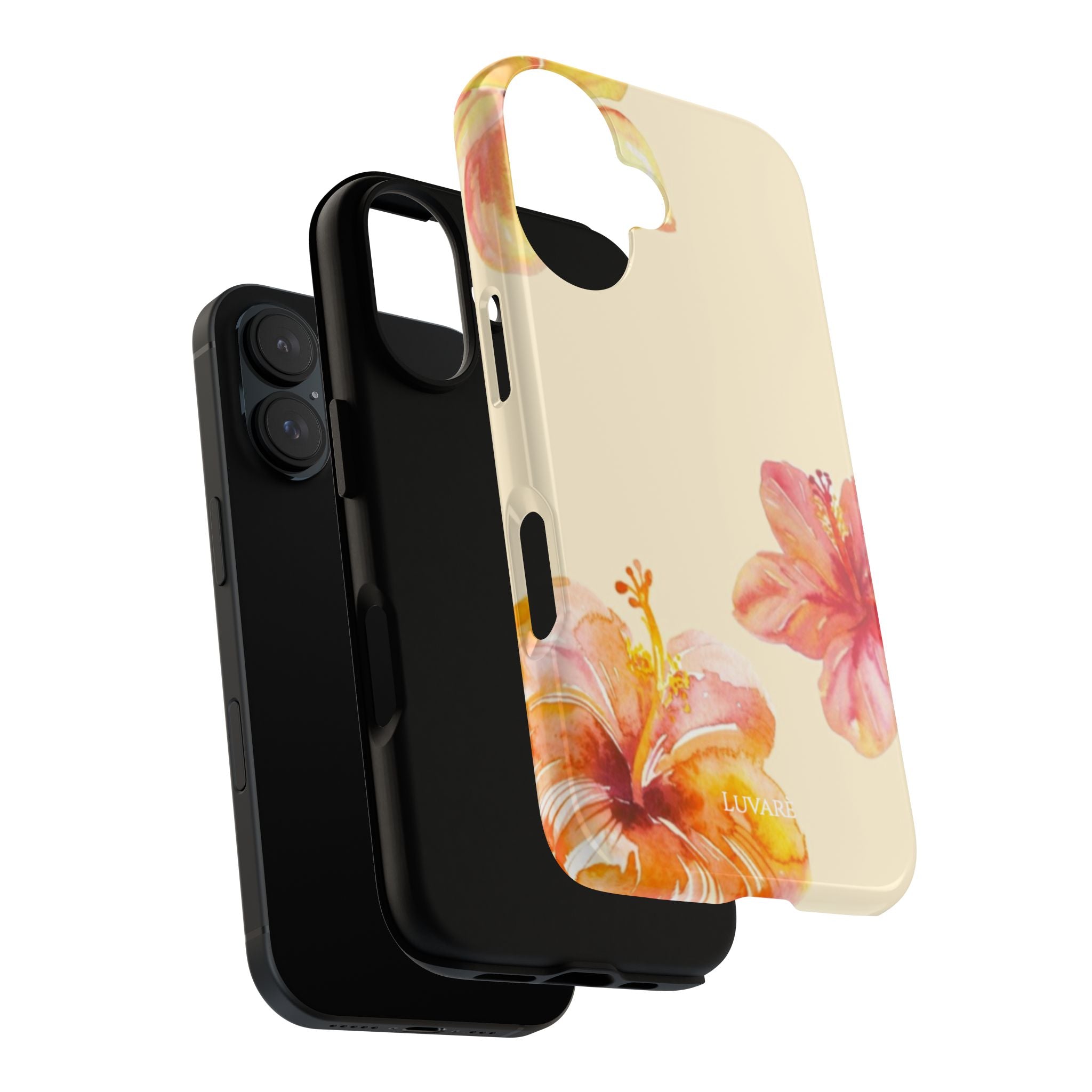 Floral Hibiscus Tough Phone Case — Protective Tropical Design