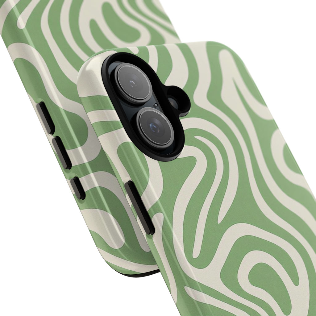 Abstract Green Swirl Phone Case