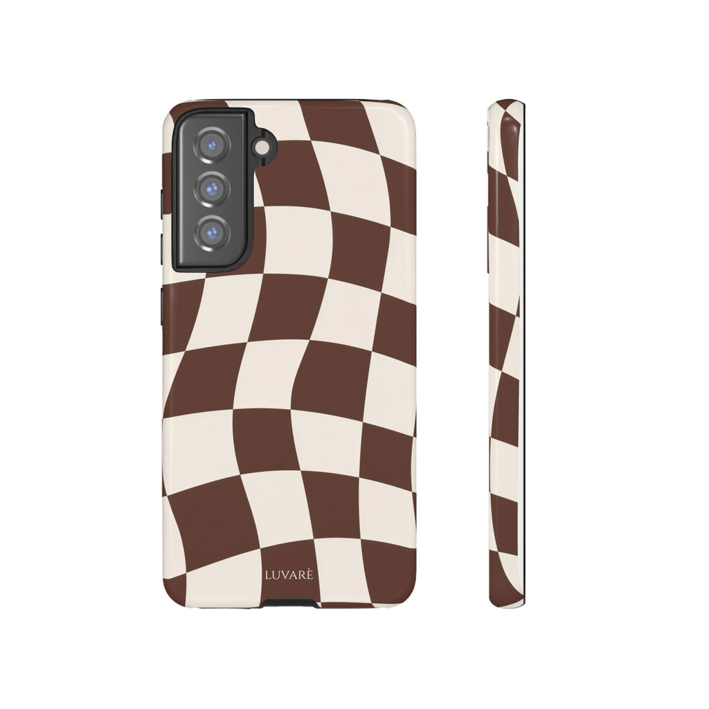 Brown Wavy Checkerboard Case