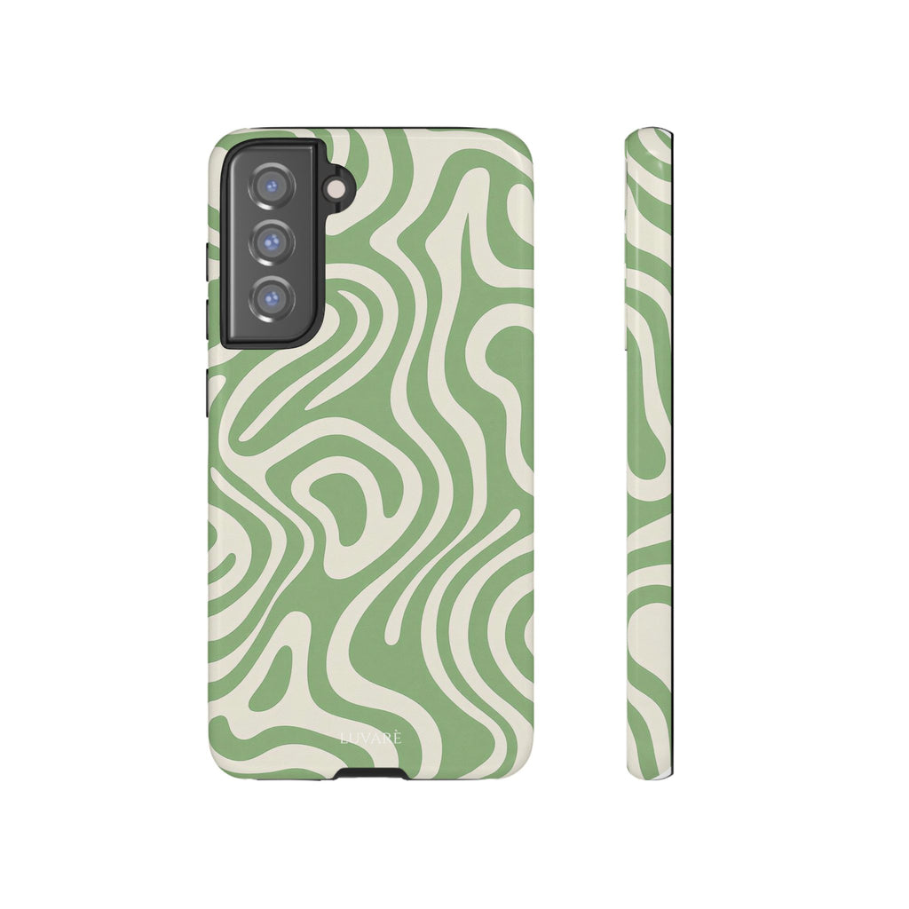 Abstract Green Swirl Phone Case