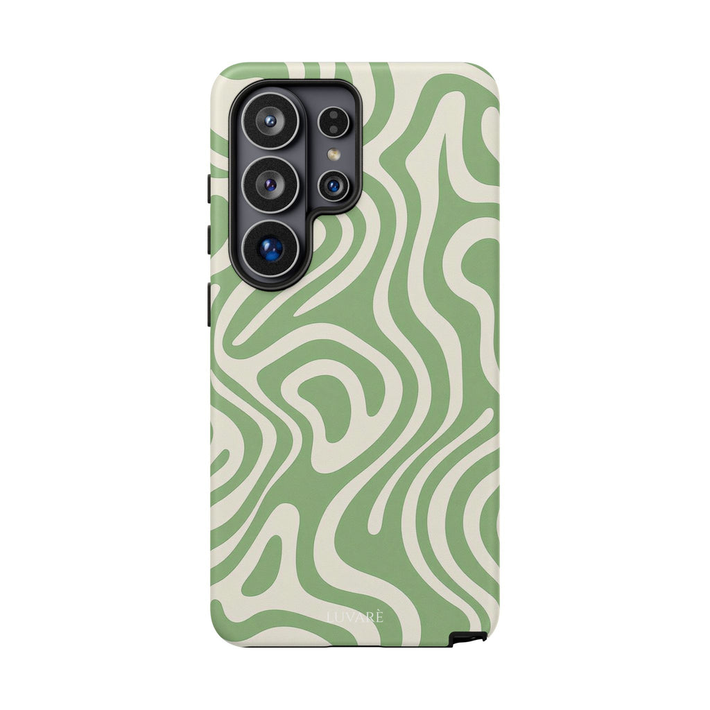 Abstract Green Swirl Phone Case