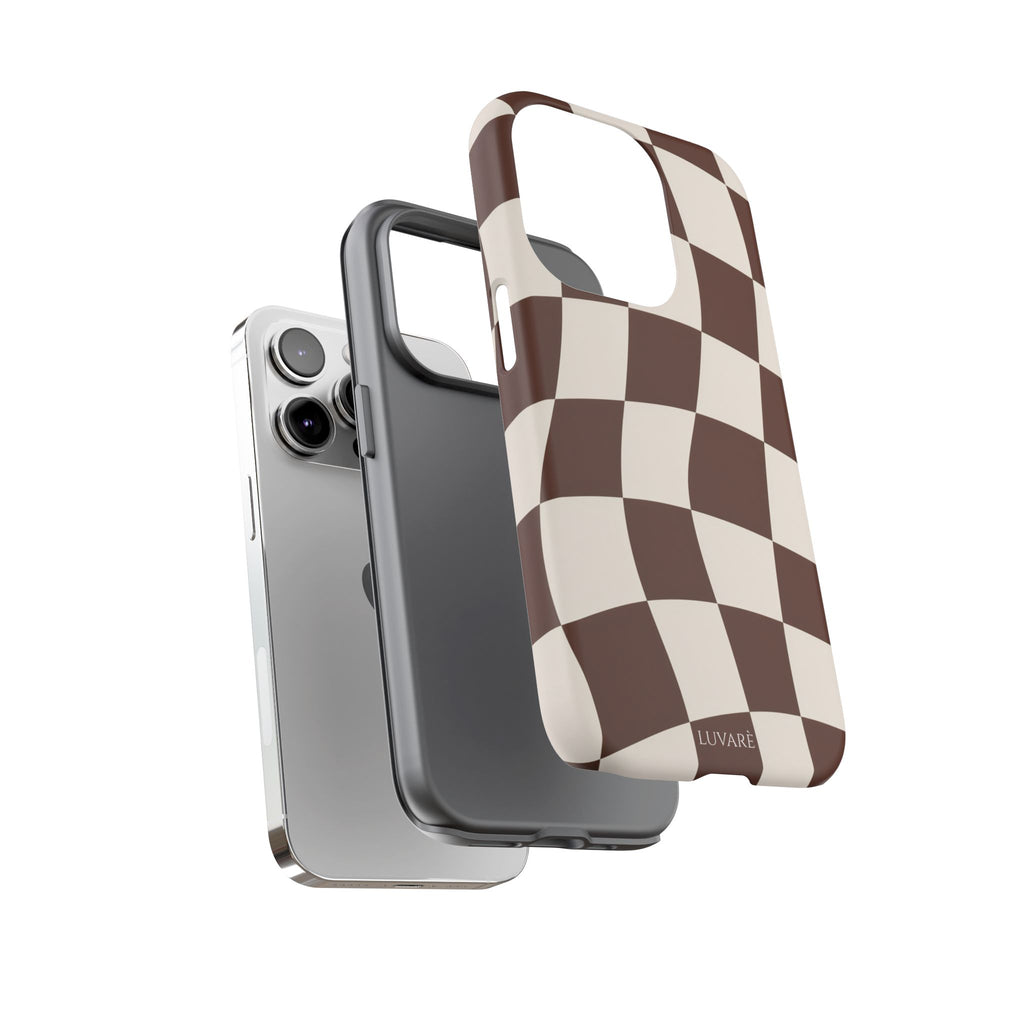 Brown Wavy Checkerboard Case