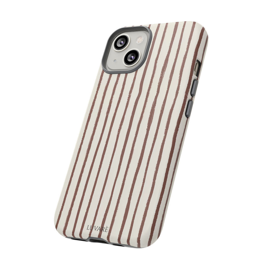 Brown Drawn Stripe Case