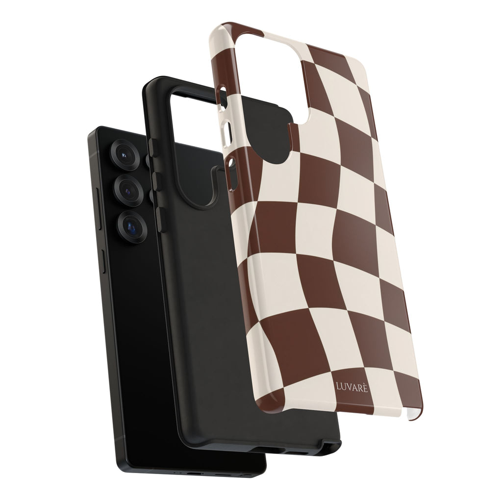 Brown Wavy Checkerboard Case