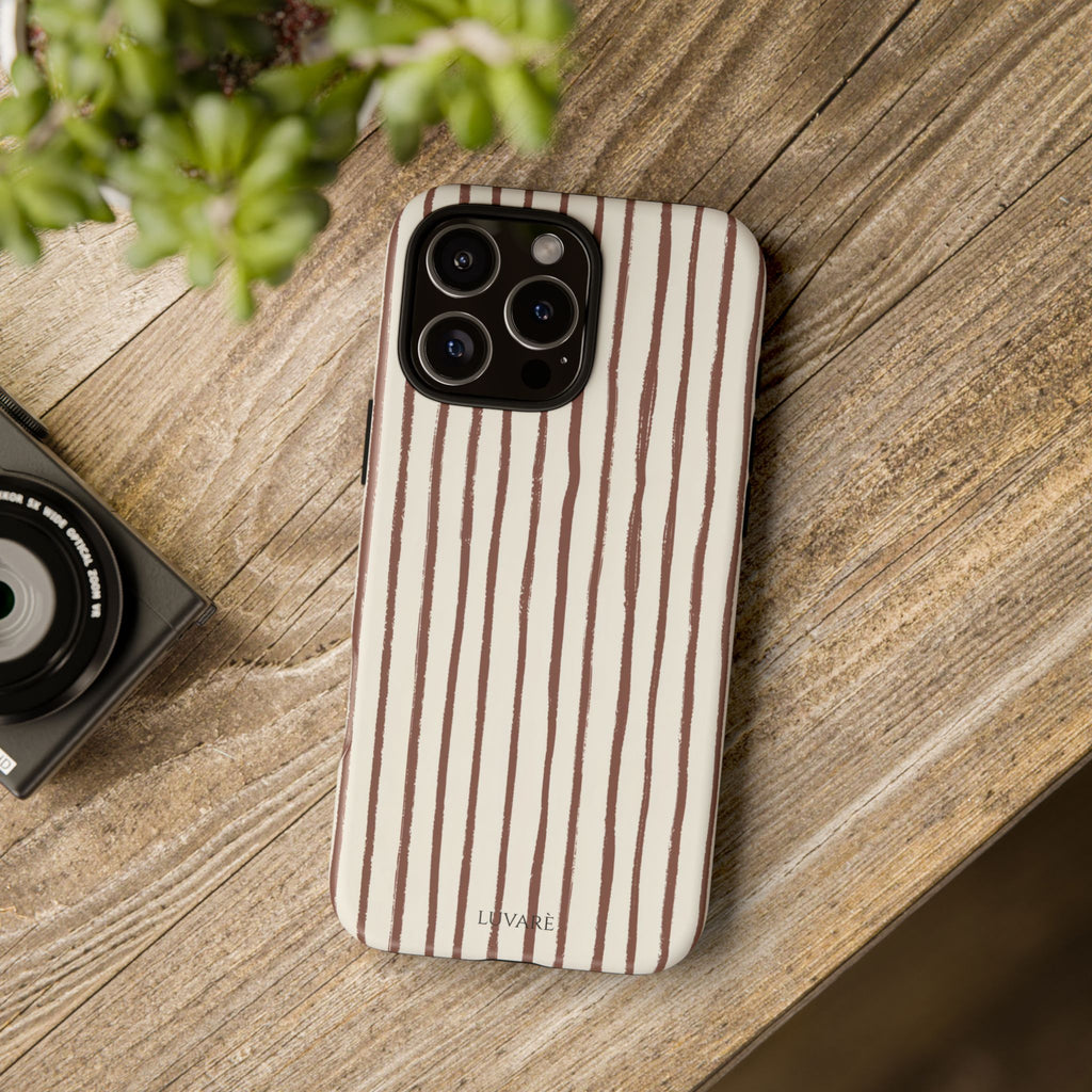 Brown Drawn Stripe Case