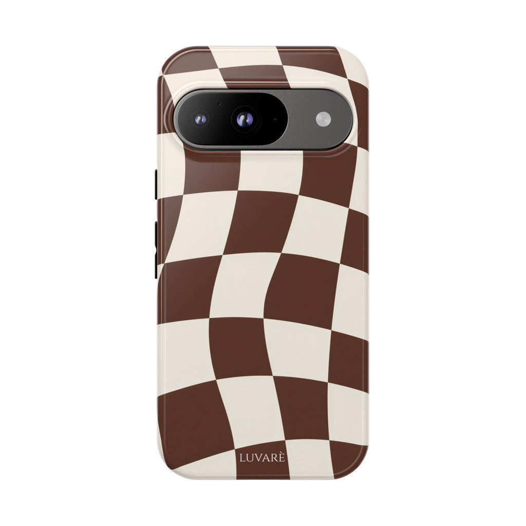 Brown Wavy Checkerboard Case