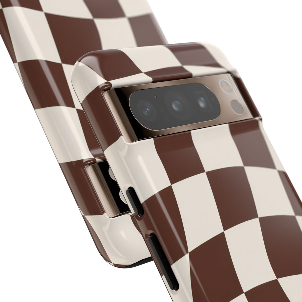 Brown Wavy Checkerboard Case