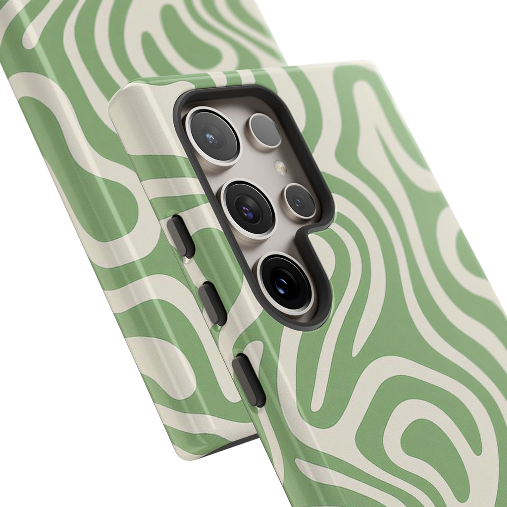 Abstract Green Swirl Phone Case