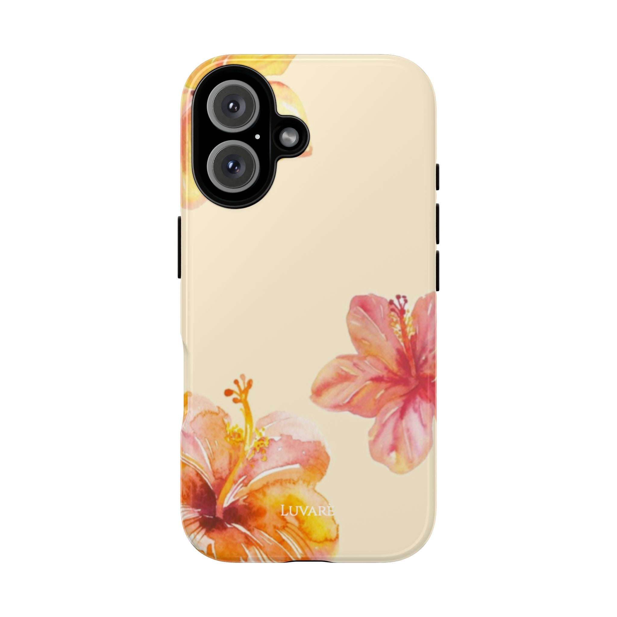 Floral Hibiscus Tough Phone Case — Protective Tropical Design