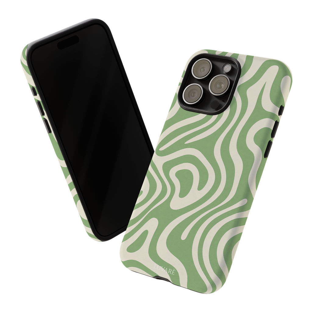 Abstract Green Swirl Phone Case
