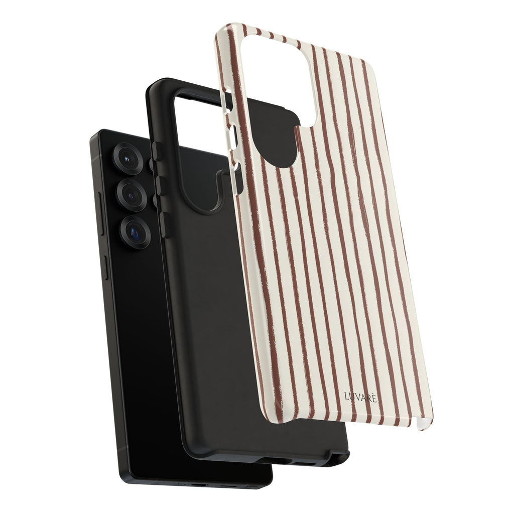 Brown Drawn Stripe Case