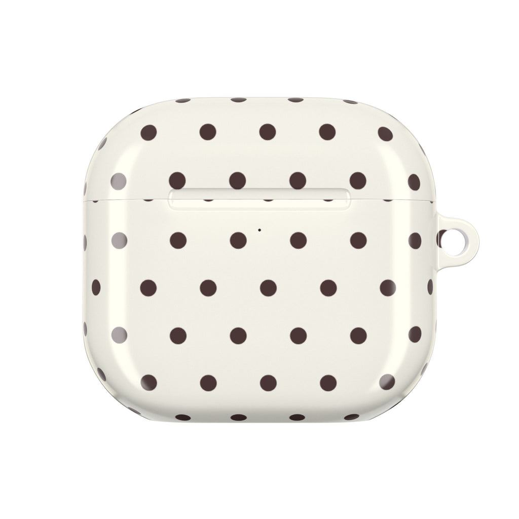 Cream Polka Dot AirPod Case