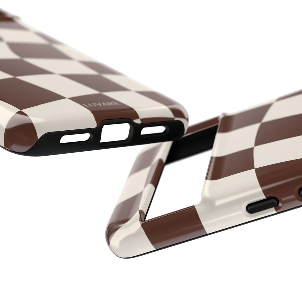 Brown Wavy Checkerboard Case
