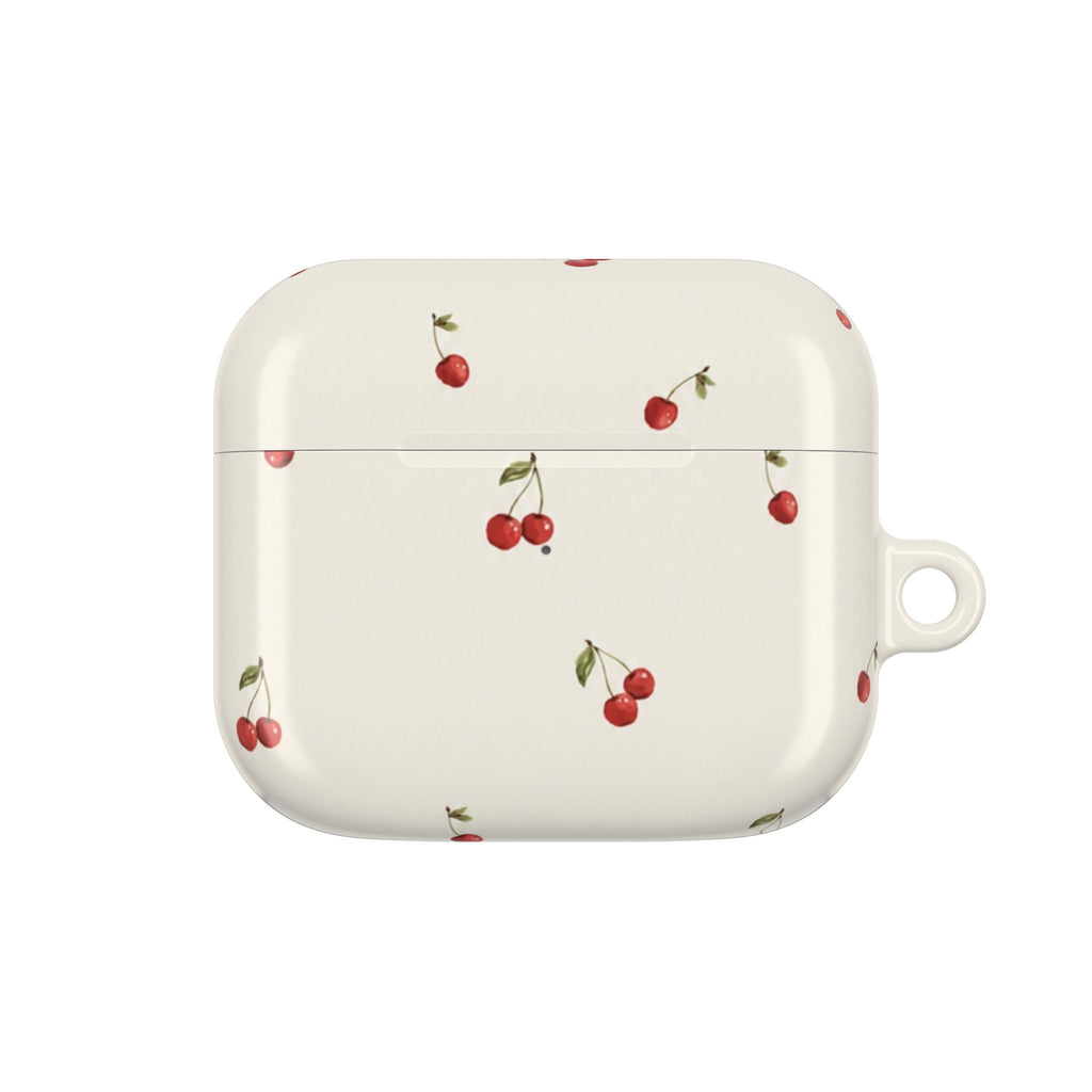 Cherry Pattern AirPod Case — Cute Retro Fruit Protective Cover