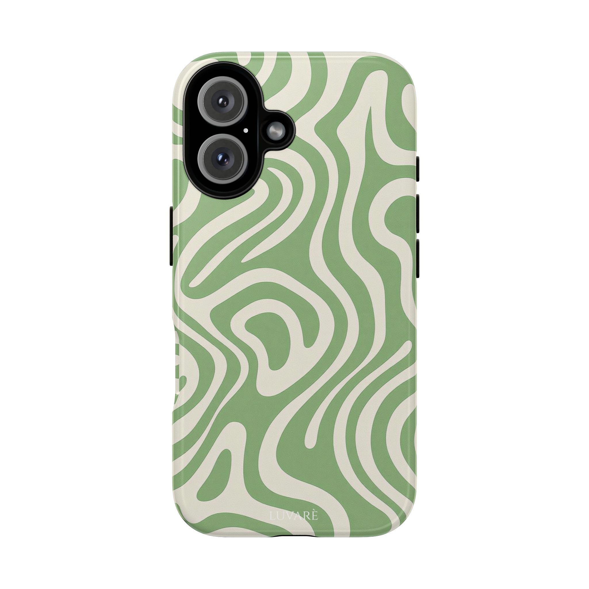 Abstract Green Swirl Phone Case