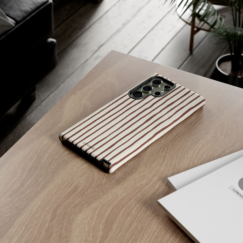 Brown Drawn Stripe Case