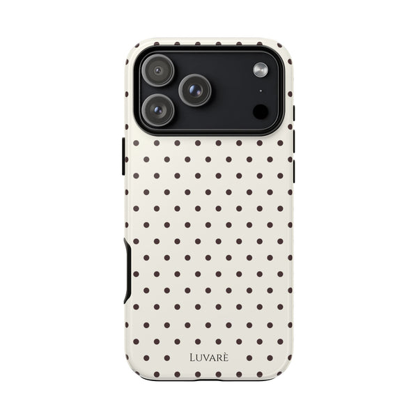 Cream Polka Dot Case