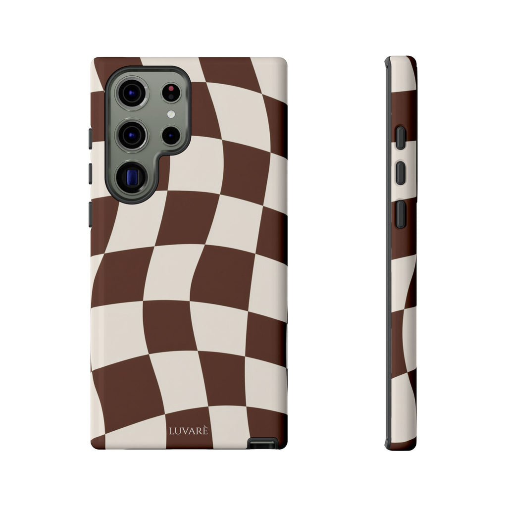 Brown Wavy Checkerboard Case