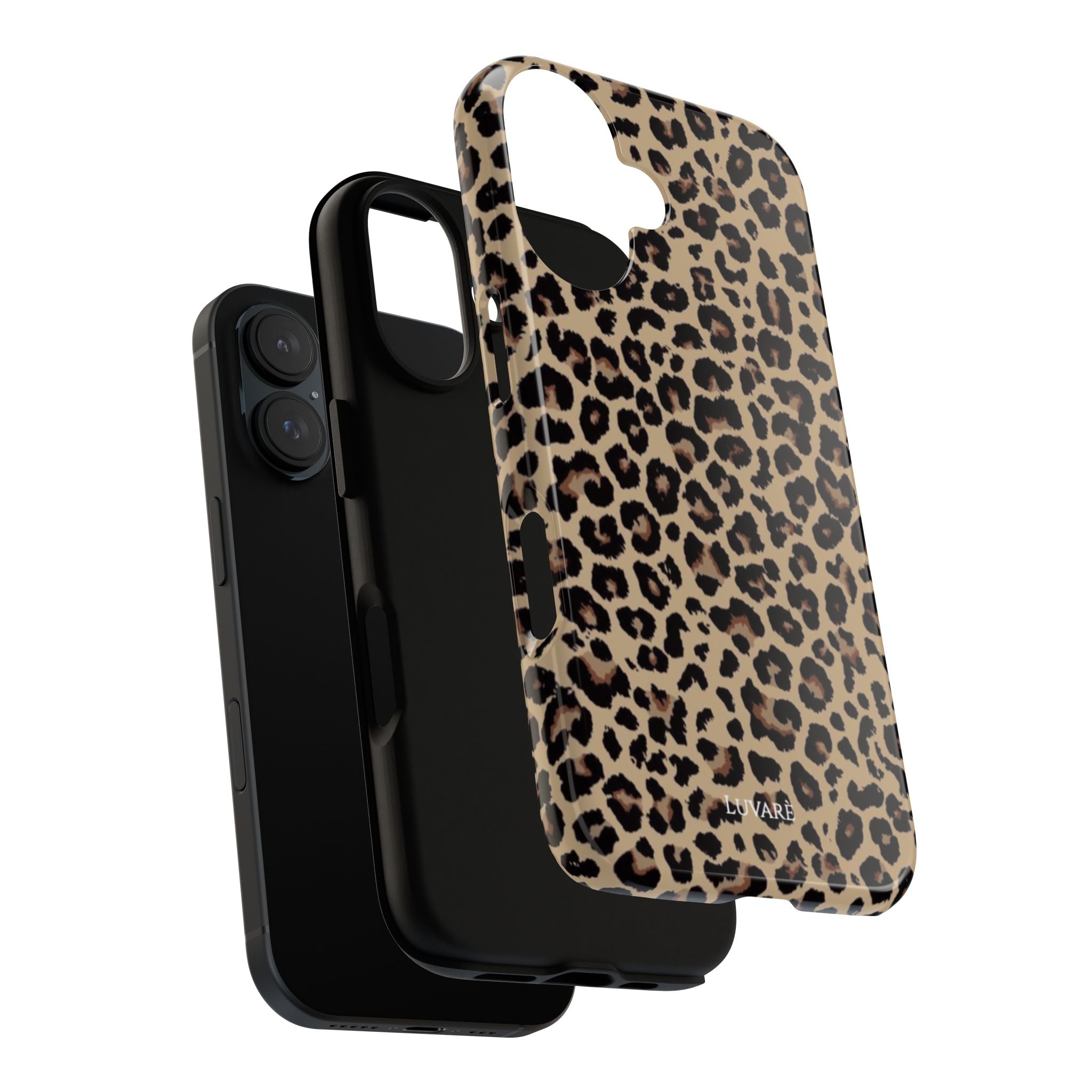 Leopard Print Tough Phone Case — Protective Animal Print iPhone Cover