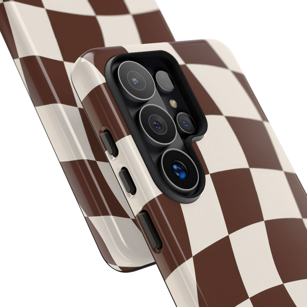 Brown Wavy Checkerboard Case