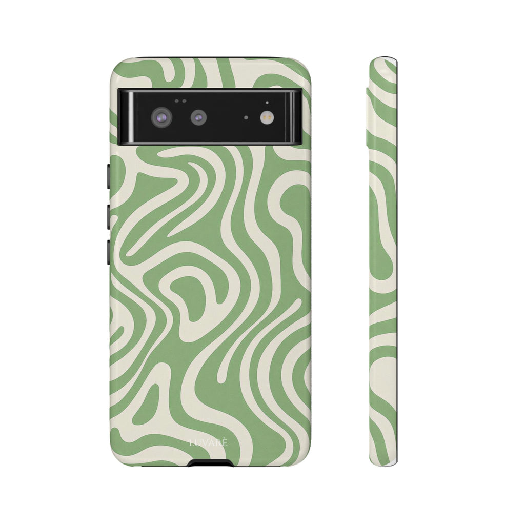 Abstract Green Swirl Phone Case
