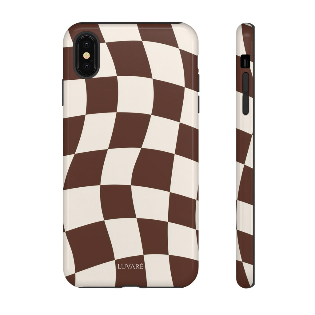 Brown Wavy Checkerboard Case