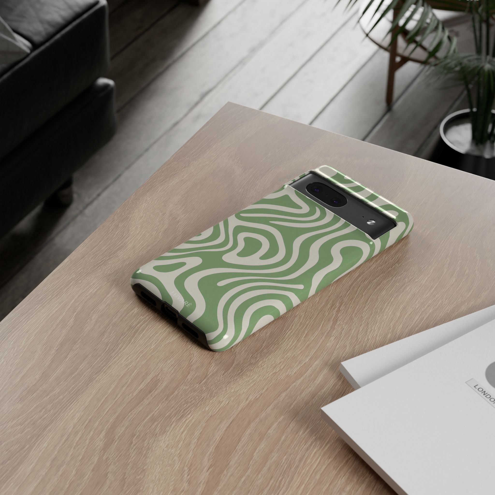Abstract Green Swirl Phone Case
