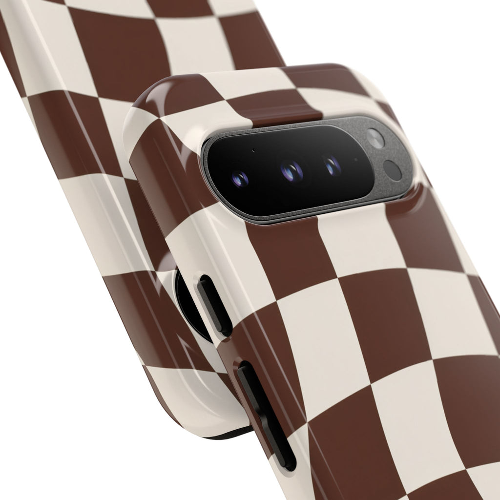 Brown Wavy Checkerboard Case