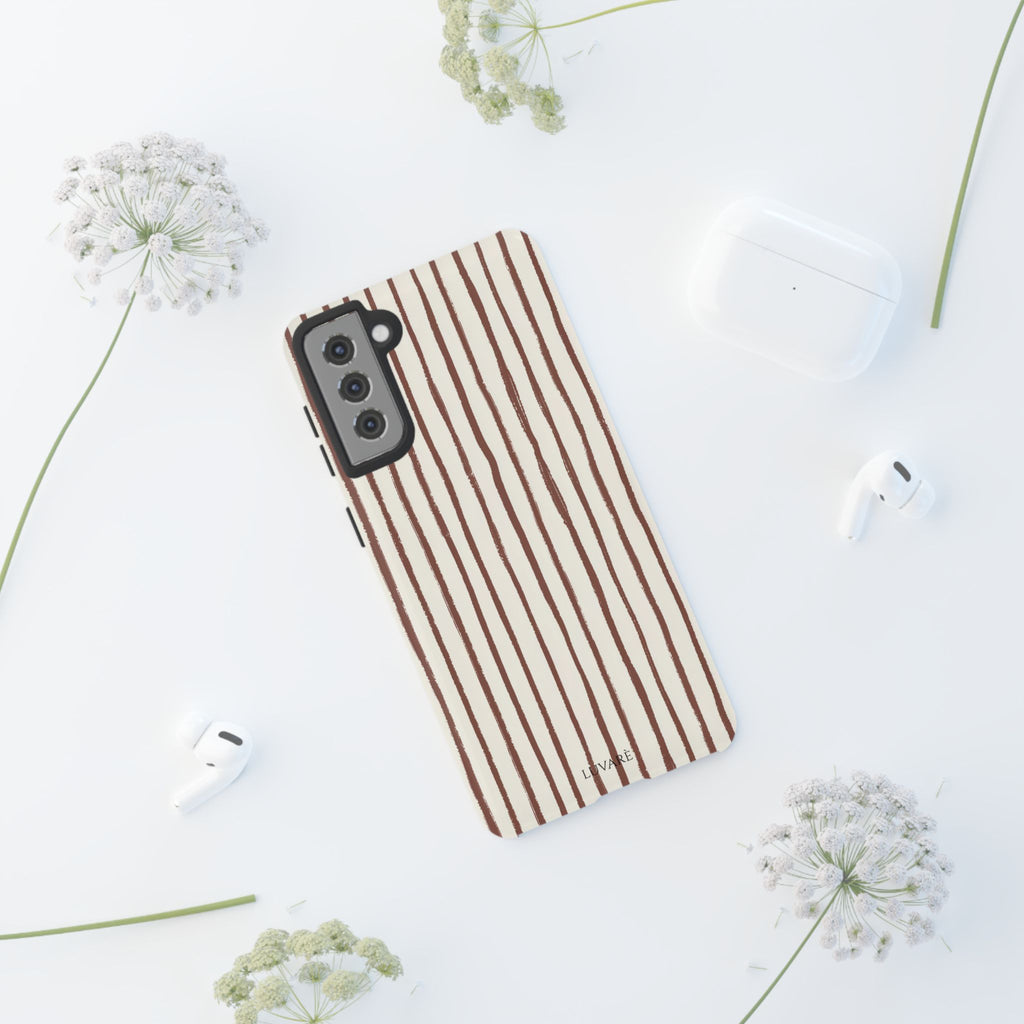 Brown Drawn Stripe Case