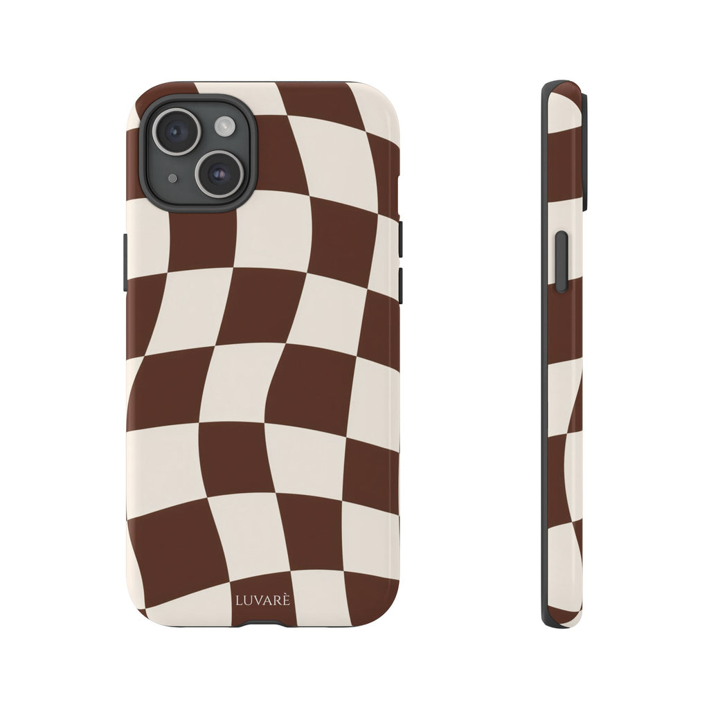 Brown Wavy Checkerboard Case