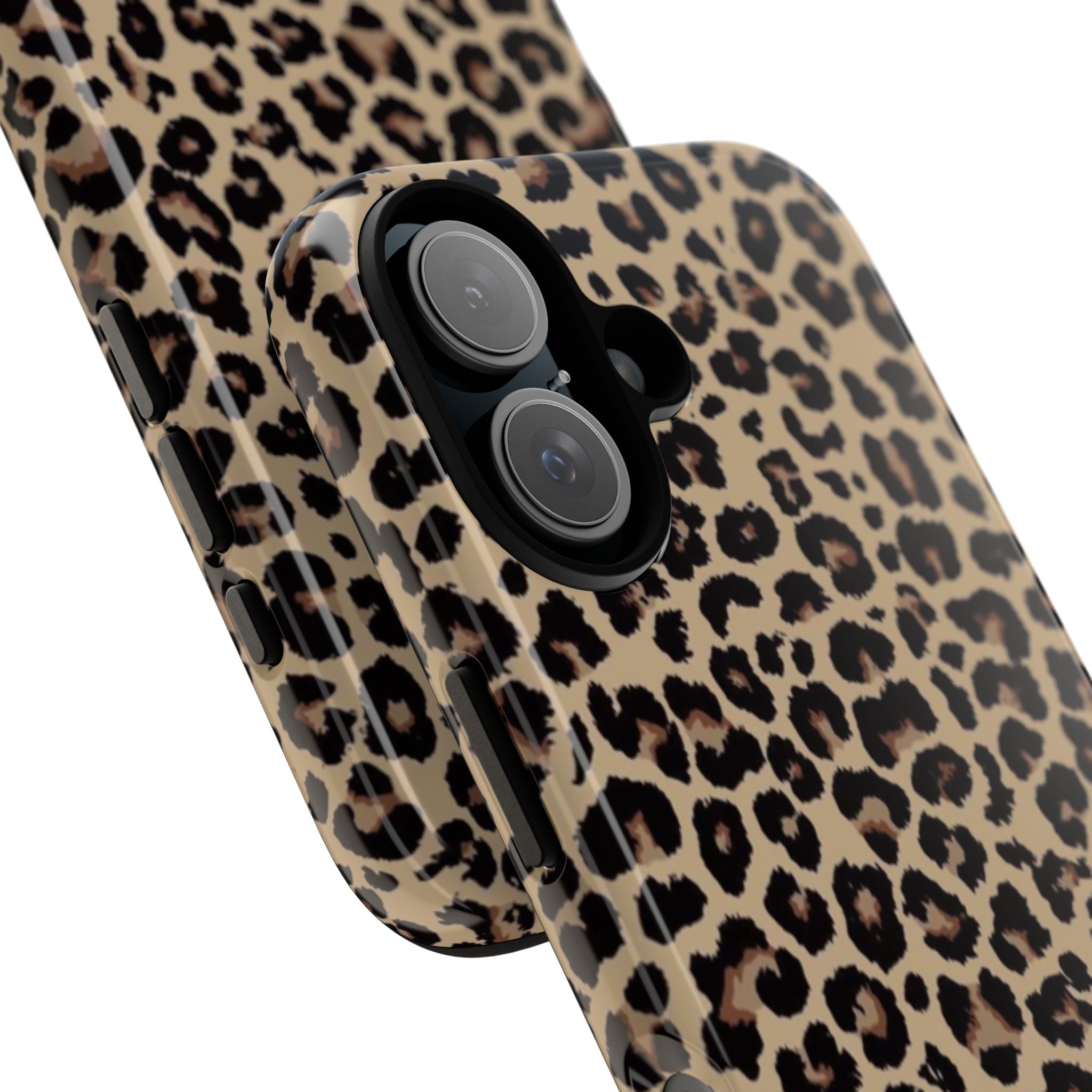 Leopard Print Tough Phone Case — Protective Animal Print iPhone Cover
