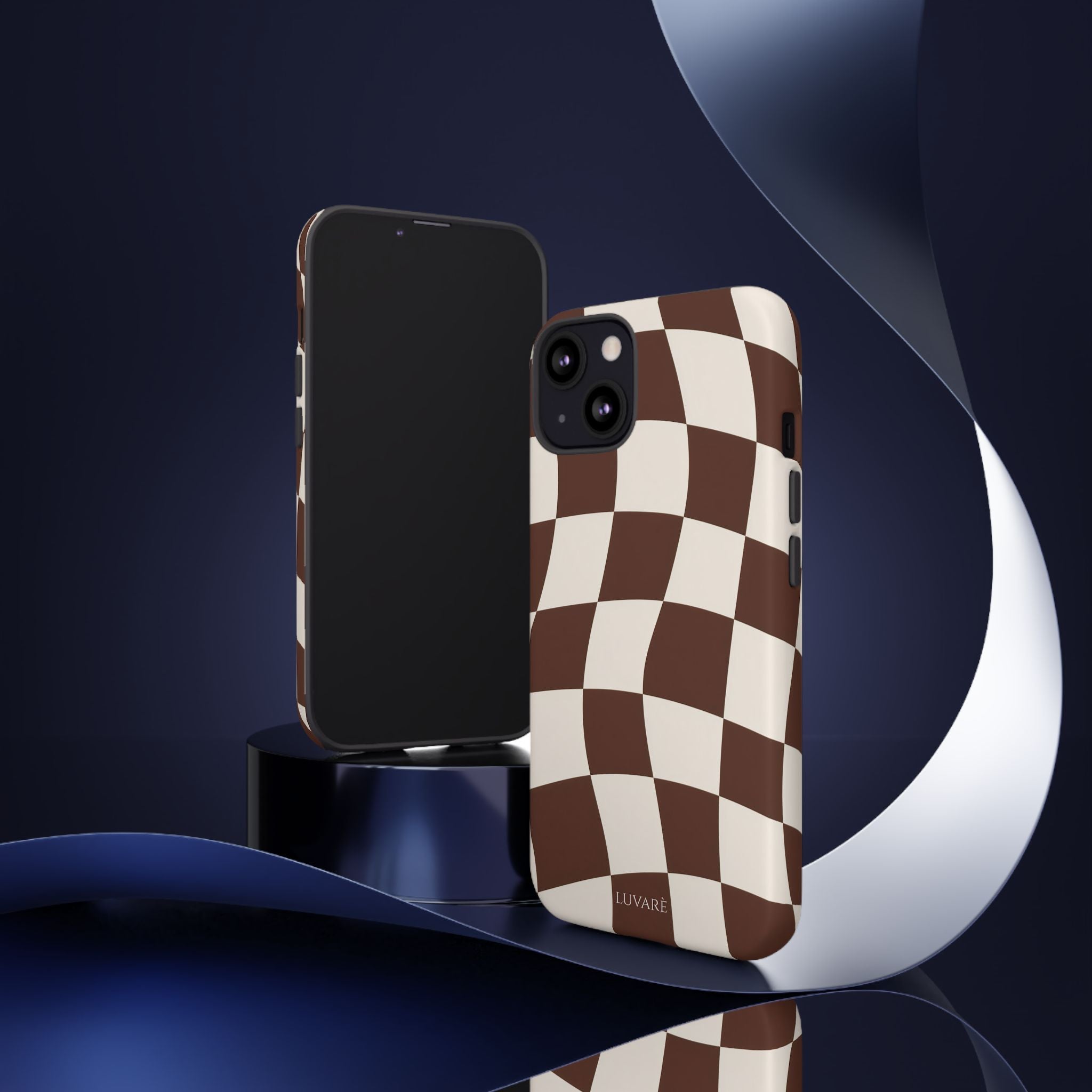 Brown Wavy Checkerboard Case