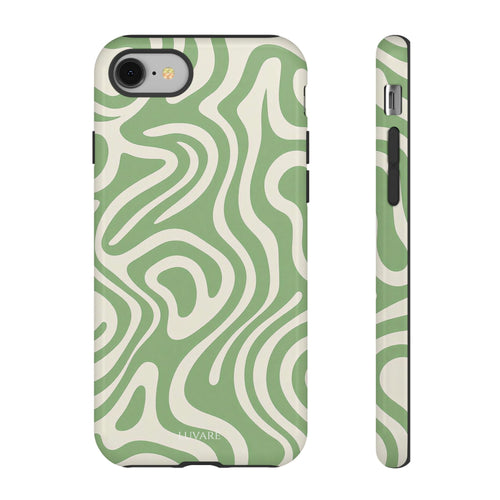 Abstract Green Swirl Phone Case