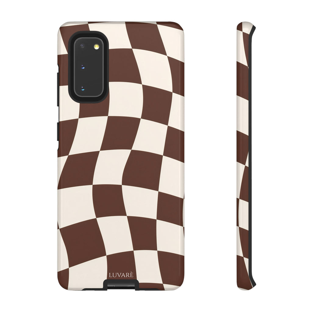 Brown Wavy Checkerboard Case
