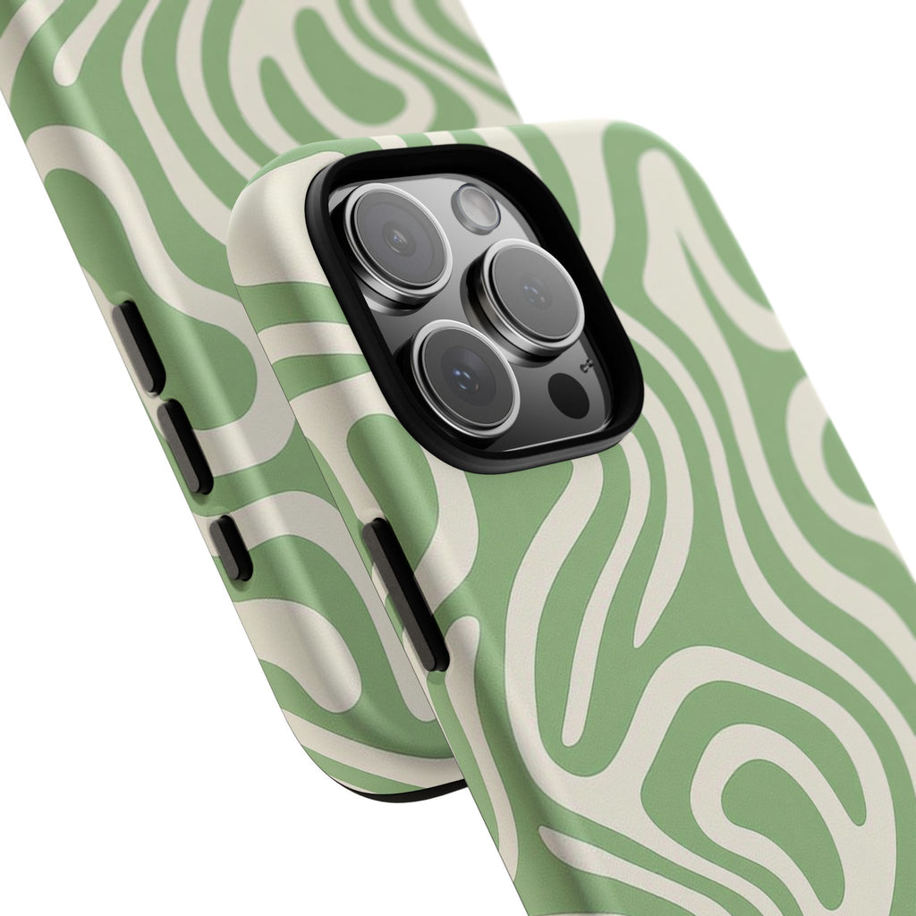 Abstract Green Swirl Phone Case