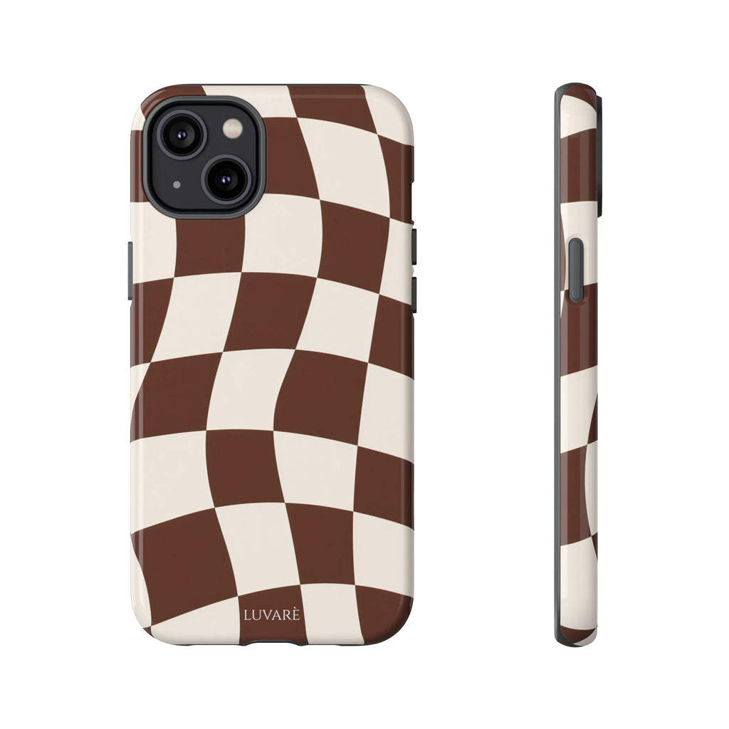 Brown Wavy Checkerboard Case