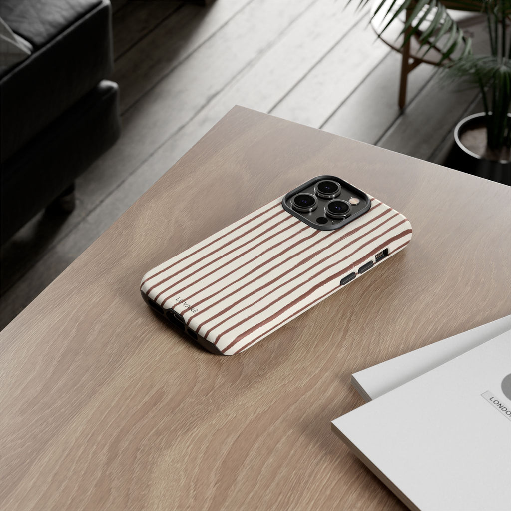 Brown Drawn Stripe Case