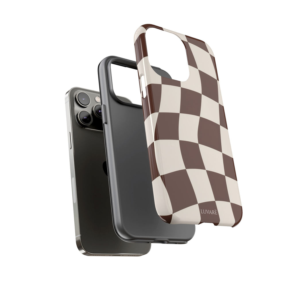 Brown Wavy Checkerboard Case