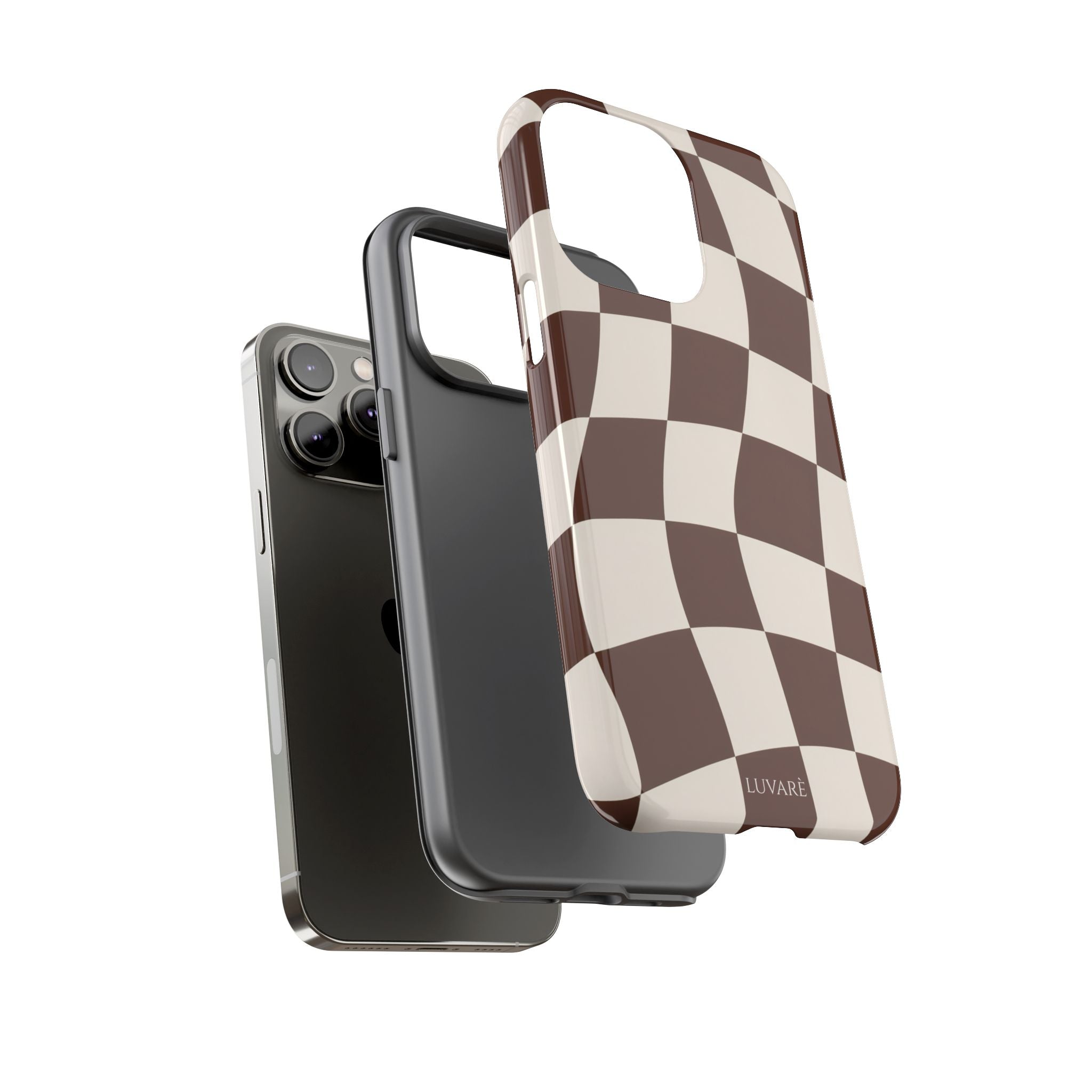 Brown Wavy Checkerboard Case