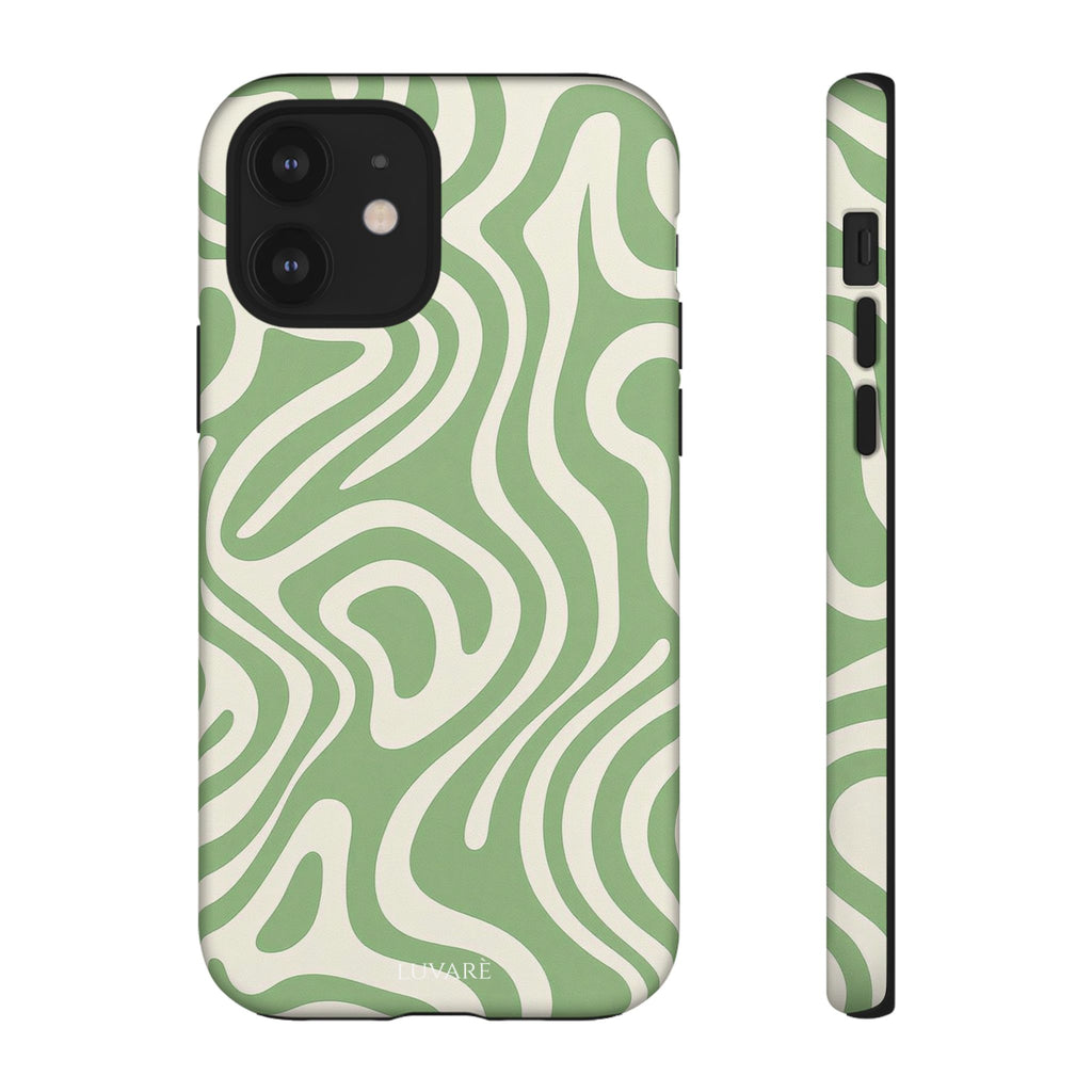 Abstract Green Swirl Phone Case