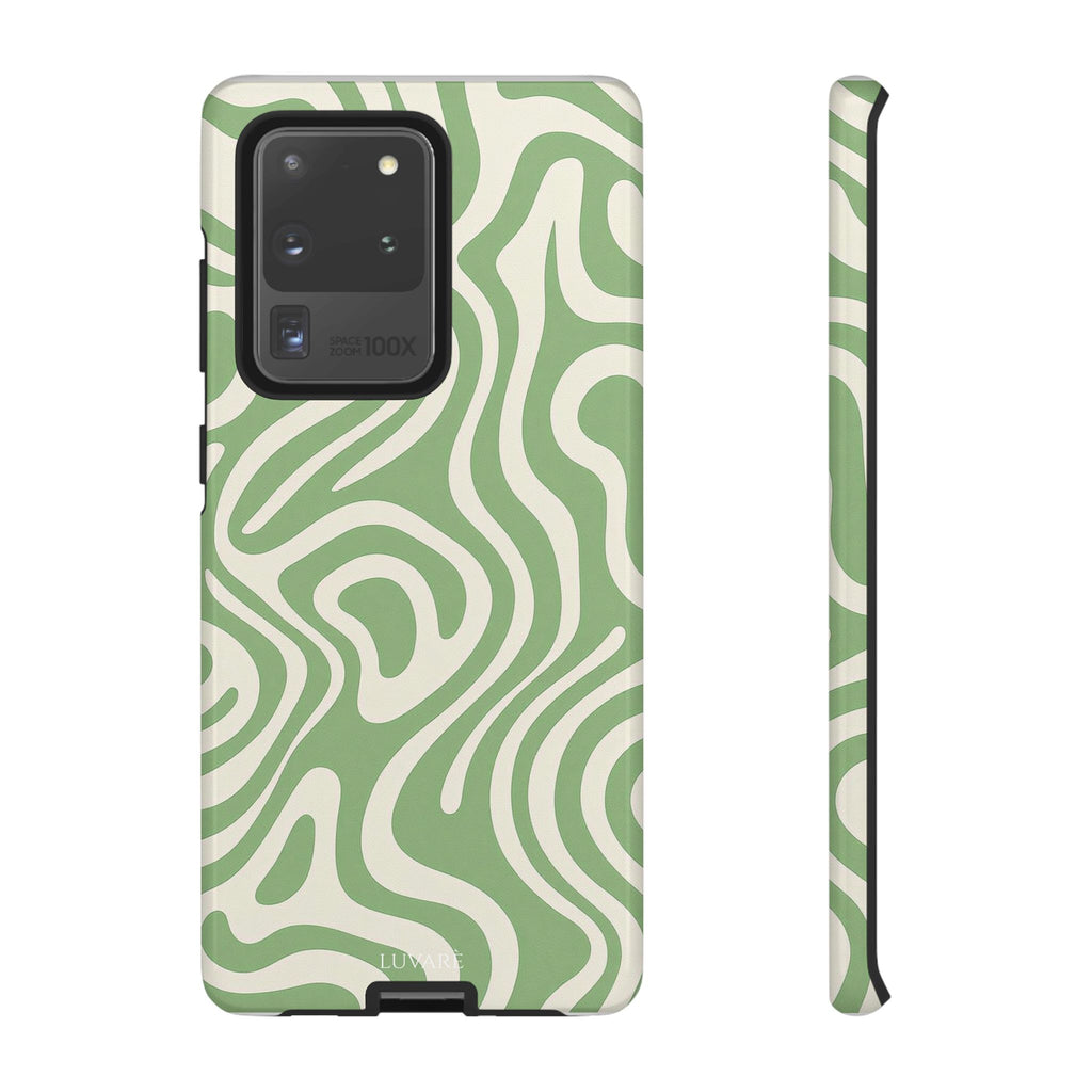 Abstract Green Swirl Phone Case