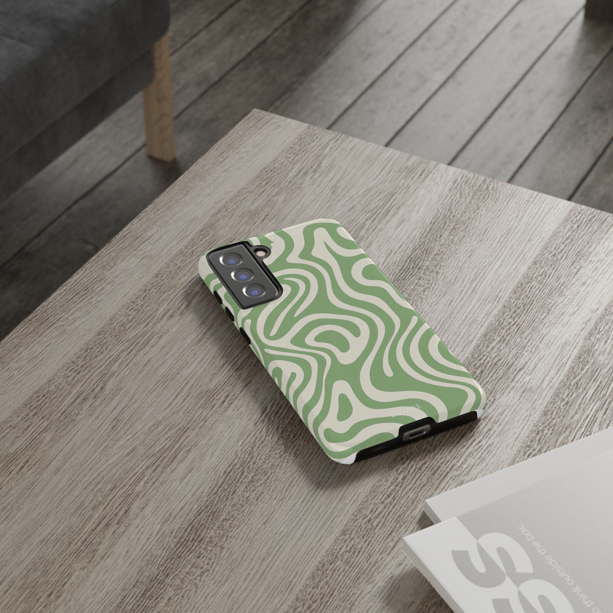 Abstract Green Swirl Phone Case