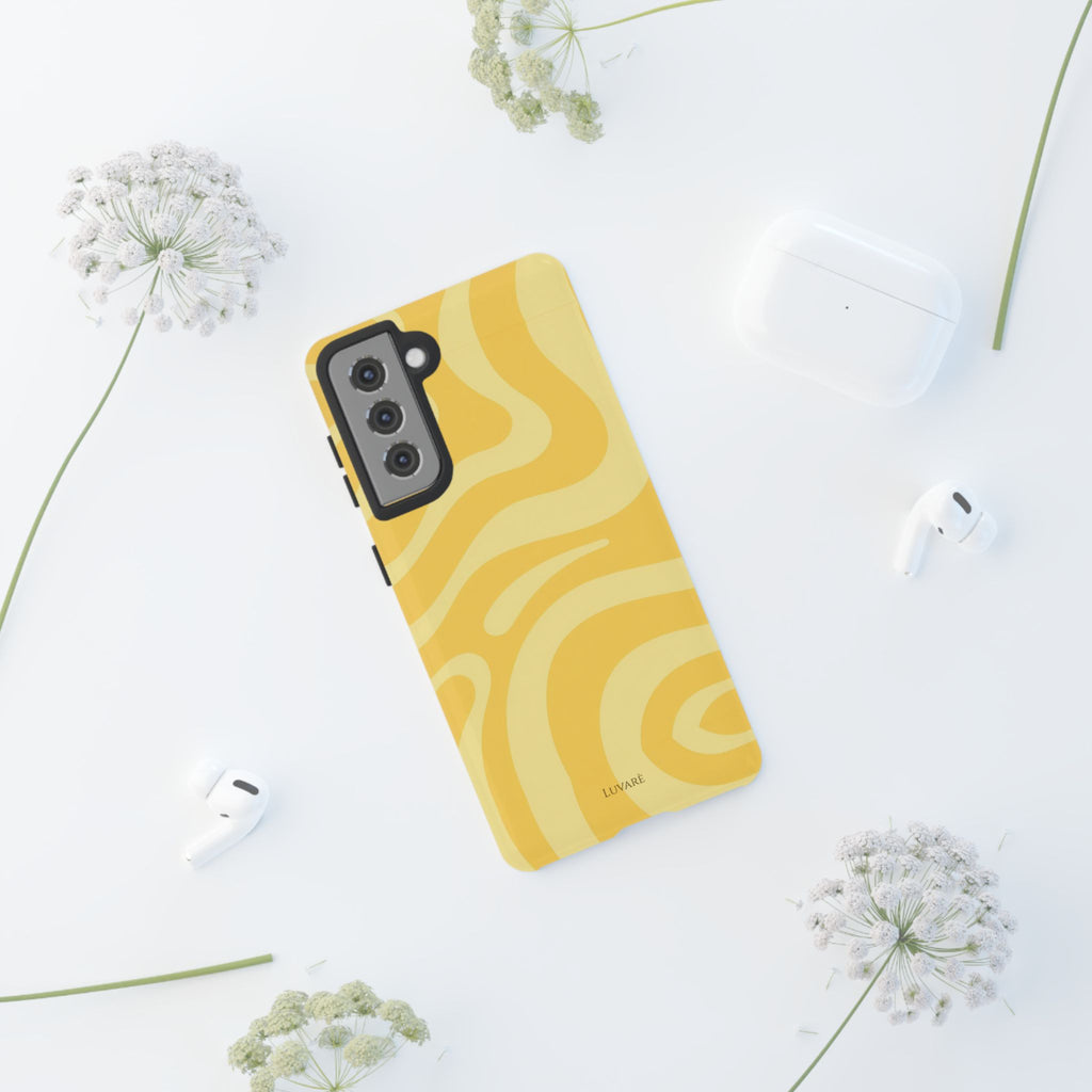 Yellow Retro Swirl Case
