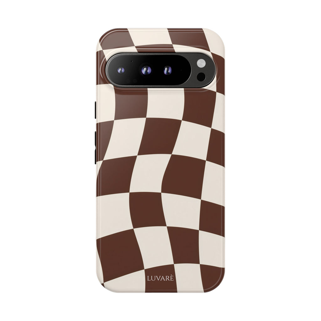 Brown Wavy Checkerboard Case