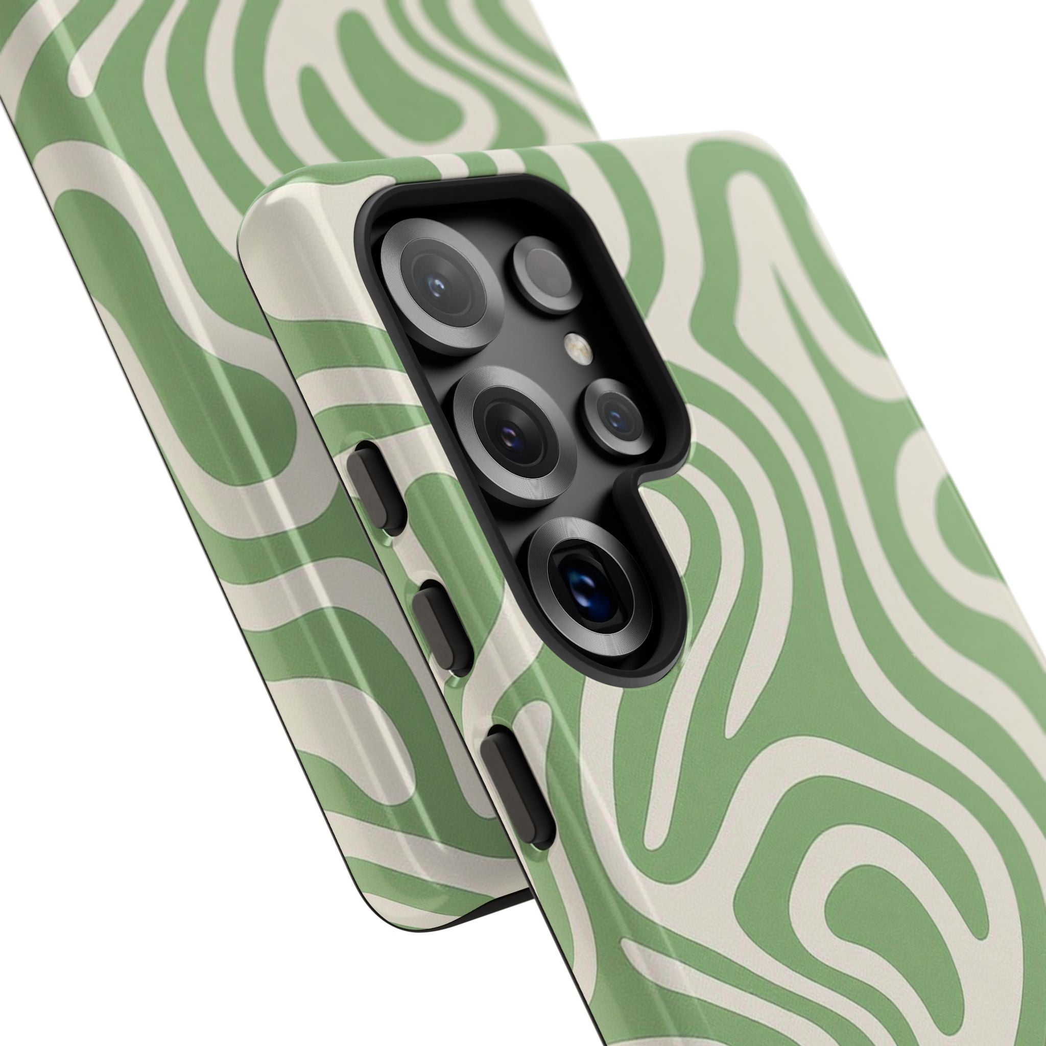Abstract Green Swirl Phone Case