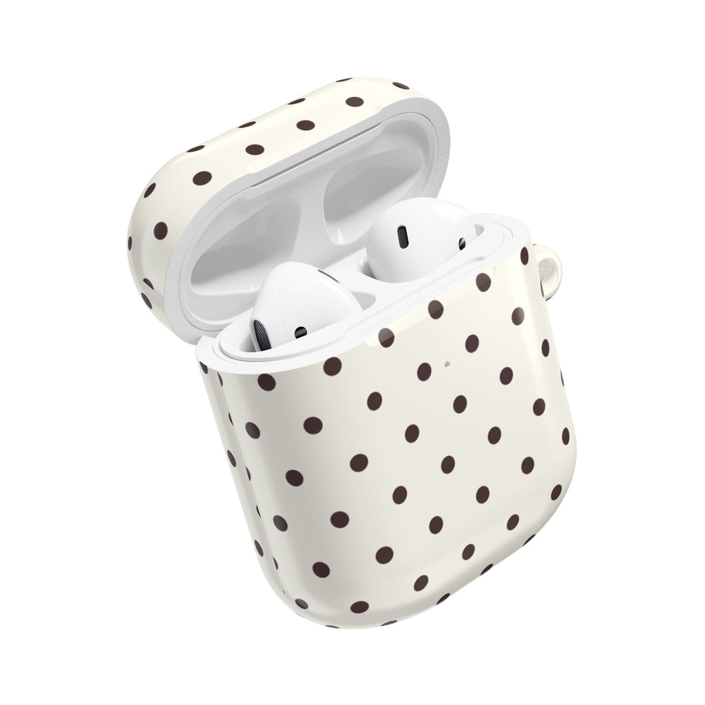 Cream Polka Dot AirPod Case