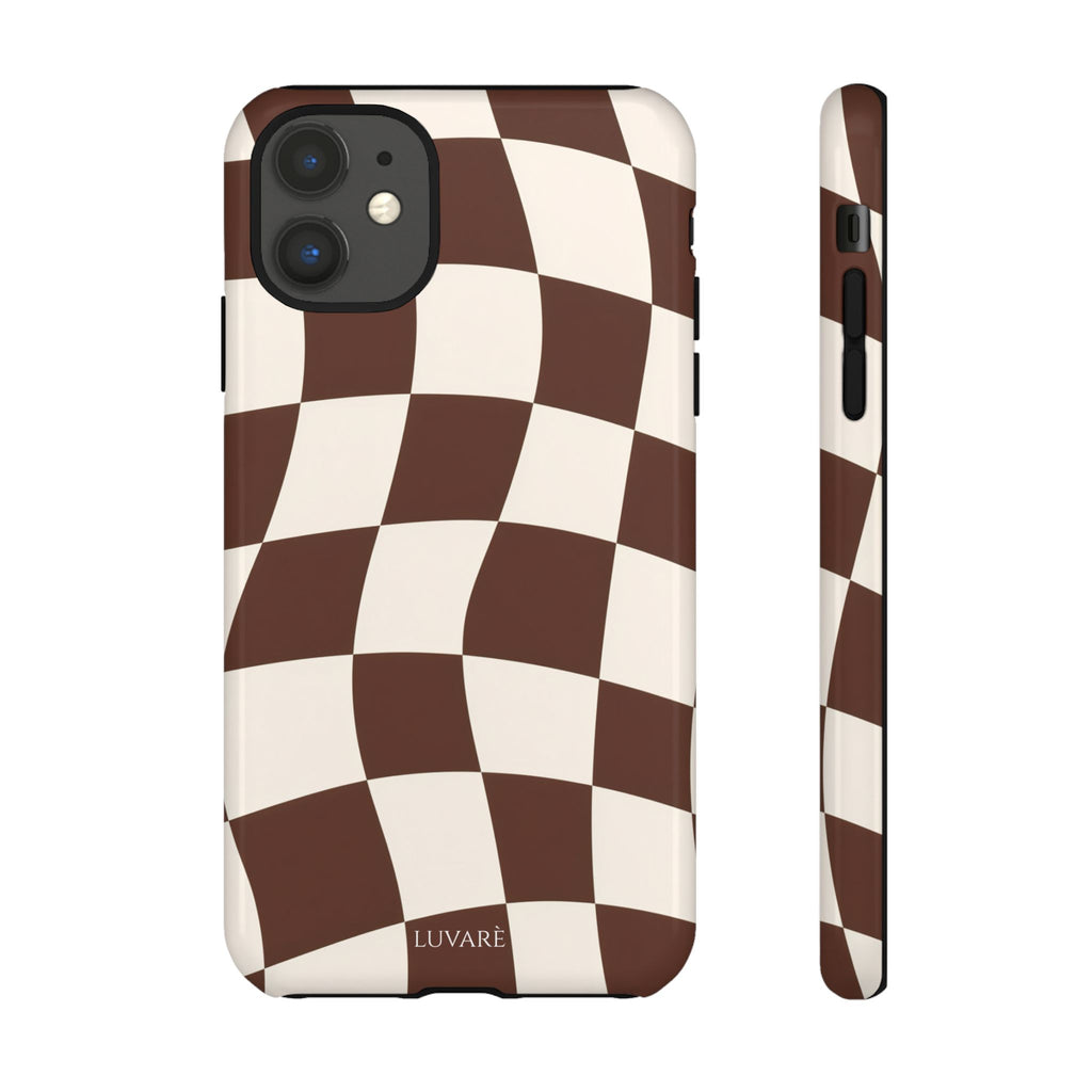Brown Wavy Checkerboard Case