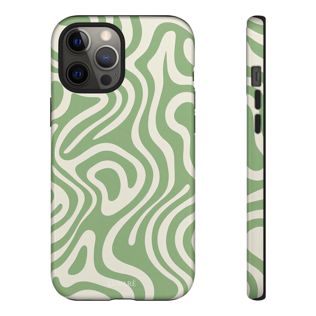 Abstract Green Swirl Phone Case