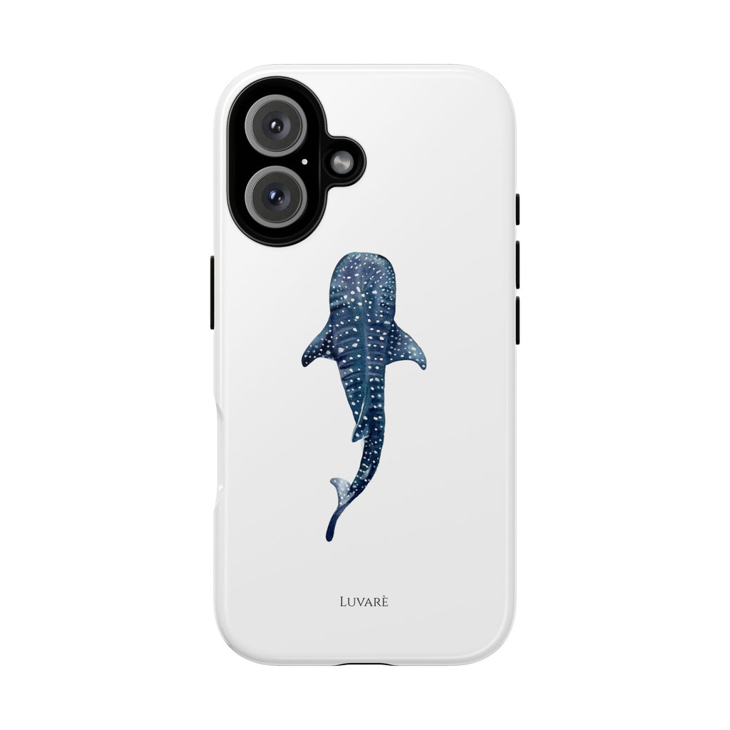 Whale Shark Tough Phone Case — Minimal Ocean Animal iPhone Cover